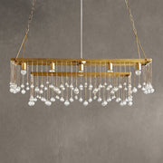 Aubrey Crystal Ball Rectangular Chandelier 47'' 60''