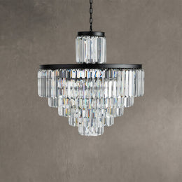 Elegant Leyland 22-Light Crystal Chandelier with Bronze Finish