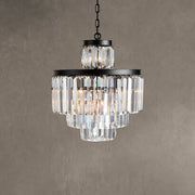 Leyland 11-Light Art Deco Chandelier with K9 Glass Crystals