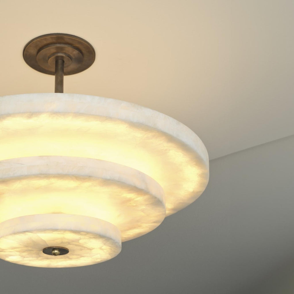 Lira Tiered Alabaster Pendant Light