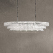 Ghiaccio Glass Oval Chandelier 54''65''