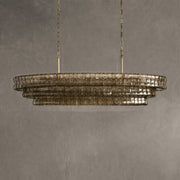 Ghiaccio Glass Oval Chandelier 54''65''