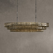 Ghiaccio Glass Oval Chandelier 54''65''