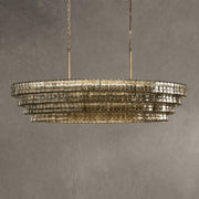 Ghiaccio Glass Oval Chandelier 54''65''
