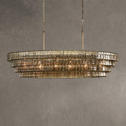 Ghiaccio Glass Oval Chandelier 54''65''