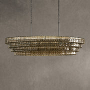 Ghiaccio Glass Oval Chandelier 54''65''