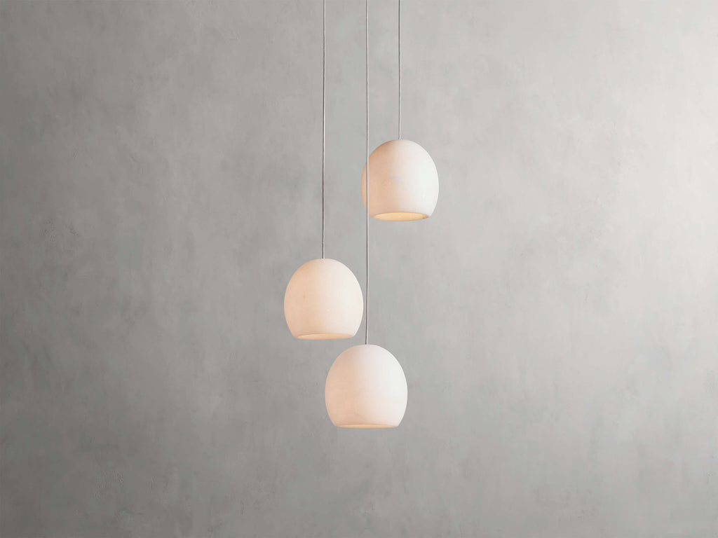 Elowen Natural Alabaster Round Chandelier 48"W