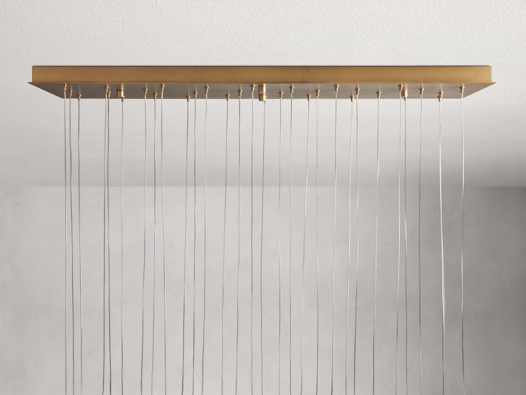 Elowen Natural Alabaster Rectangular Chandelier 48“W 54”W