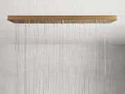 Ewen Natural Alabaster Rectangular Chandelier 48“W 54”W