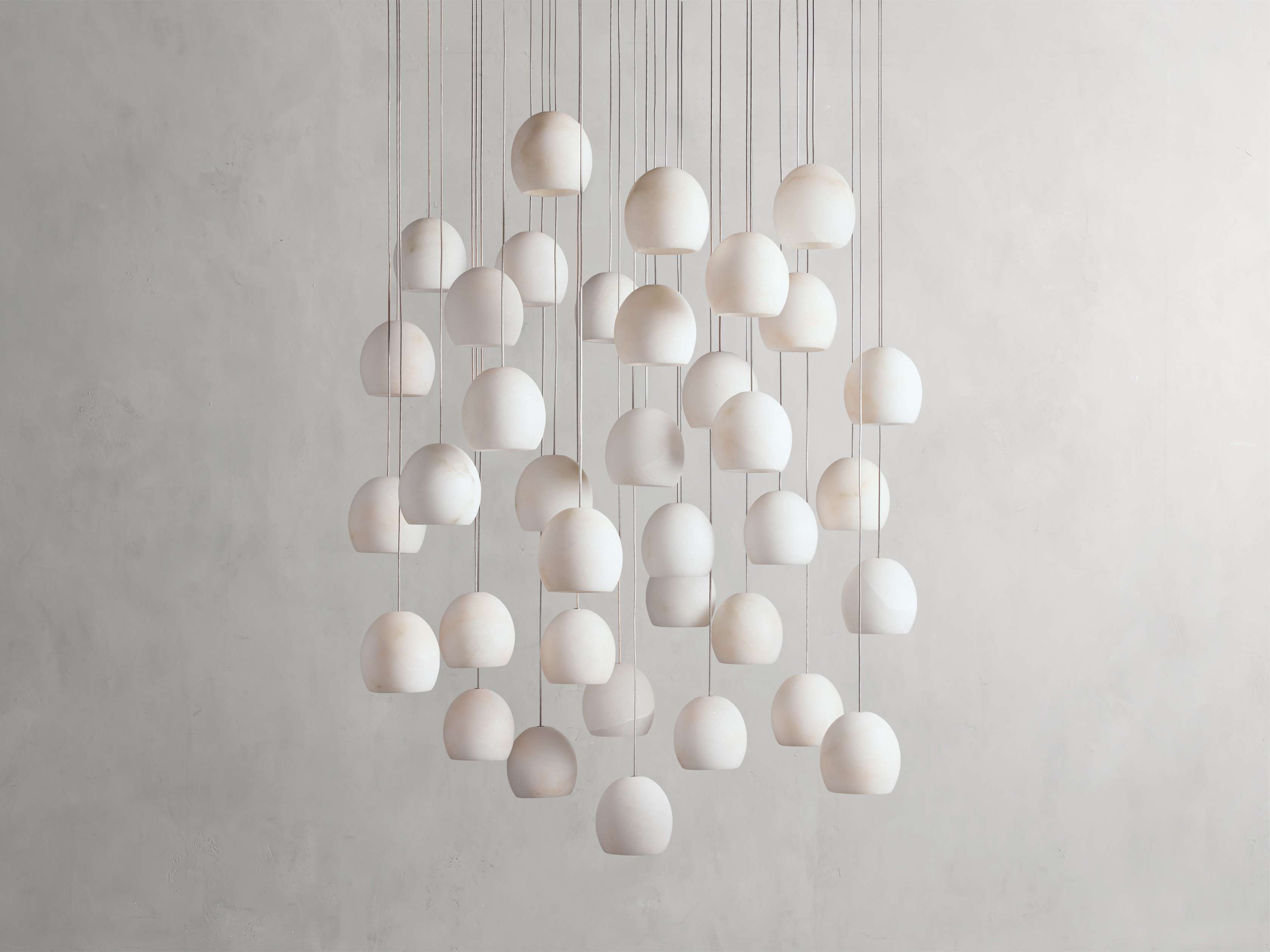 Elowen Natural Alabaster Round Chandelier 48"W