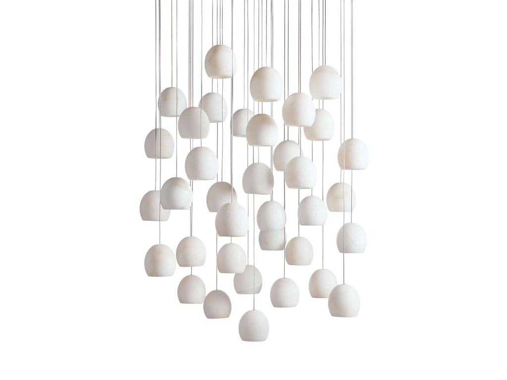 Elowen Natural Alabaster Round Chandelier 48"W