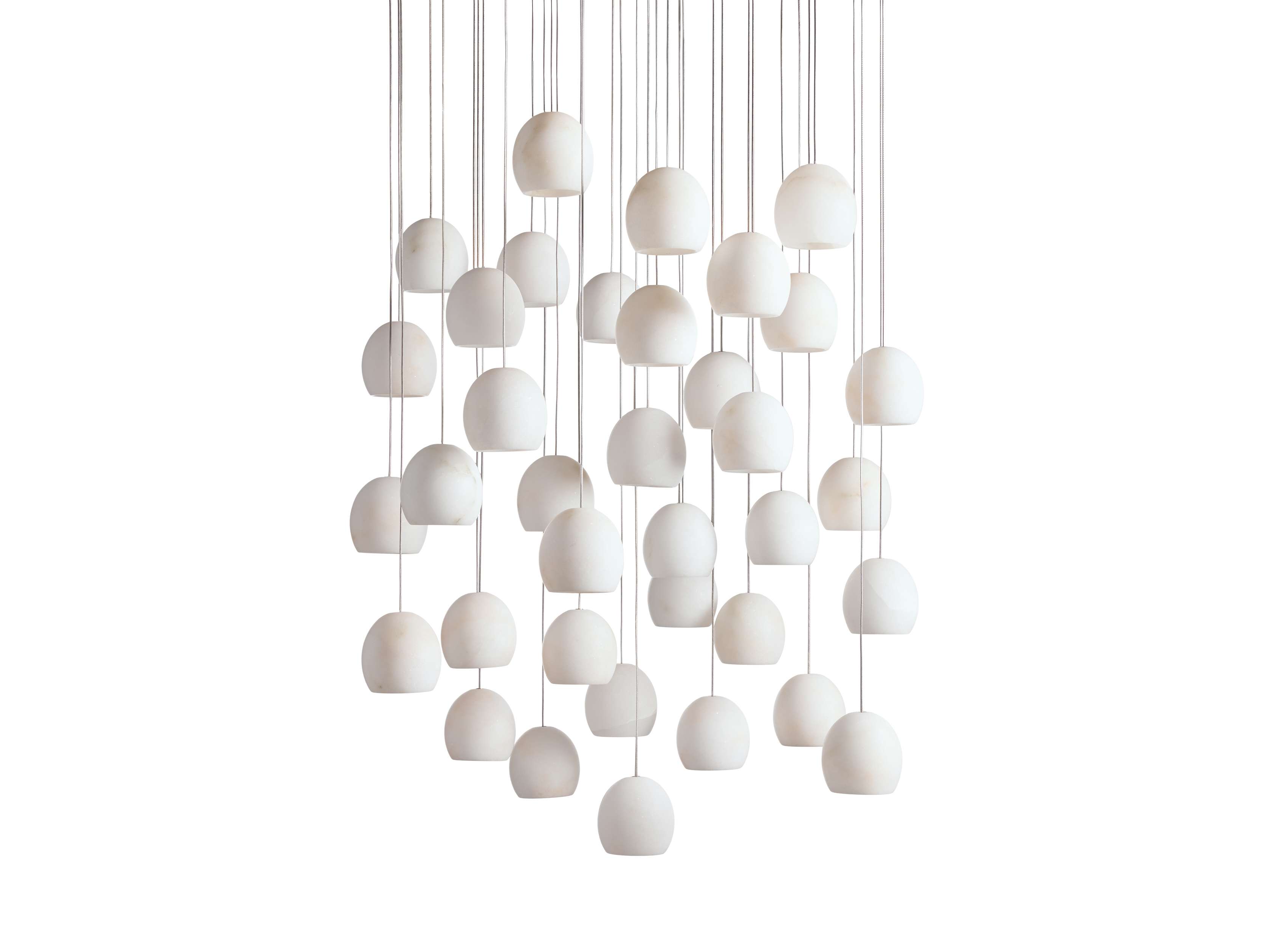 Elowen Natural Alabaster Round Chandelier 48"W