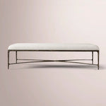 Caloria Rectangular Coffee Ottoman — FORGED BRASS / SNOW WHITE / 60