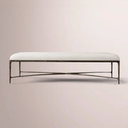 Caloria Rectangular Coffee Ottoman — FORGED BRASS / SNOW WHITE / 60
