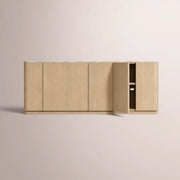 Liromelle Emperador Sideboard — GREIGE BRUSHED OAK /  MARBLE / 6-DOOR 96