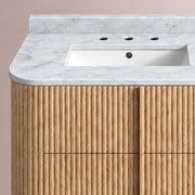 Ethoria Double Vanity — GREIGE OAK / CARRARA / RECTANGLE