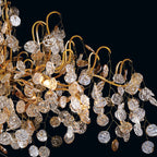 Briony 10 Lights Gold Glass Chandelier 45"W