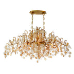 Briony 10 Lights Gold Glass Chandelier 45"W