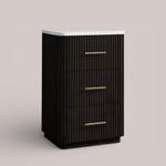 Favera Short Bath Cabinet — EBONY / CARRARA