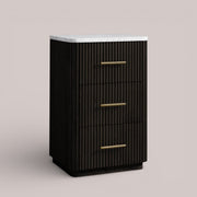 Favera Short Bath Cabinet — EBONY / CARRARA
