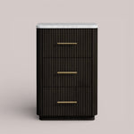 Favera Short Bath Cabinet — EBONY / CARRARA