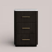 Favera Short Bath Cabinet — EBONY / CARRARA