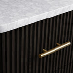 Favera Short Bath Cabinet — EBONY / CARRARA