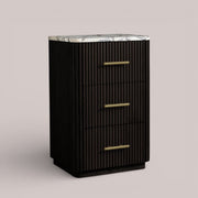 Favera Short Bath Cabinet — EBONY / CALACATTA VIOLA