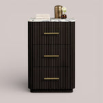 Favera Short Bath Cabinet — EBONY / CALACATTA VIOLA