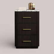 Favera Short Bath Cabinet — EBONY / CALACATTA VIOLA
