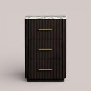 Favera Short Bath Cabinet — EBONY / CALACATTA VIOLA
