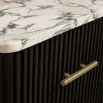 Favera Short Bath Cabinet — EBONY / CALACATTA VIOLA