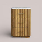 Favera Short Bath Cabinet — HONEY / CARRARA