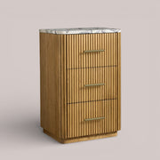 Favera Short Bath Cabinet — HONEY / CALACATTA VIOLA