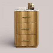 Favera Short Bath Cabinet — HONEY / CALACATTA VIOLA