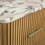 Favera Short Bath Cabinet — HONEY / CALACATTA VIOLA
