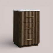 Favera Short Bath Cabinet — MOCHA / CARRARA