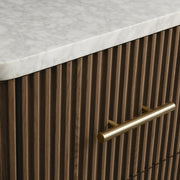 Favera Short Bath Cabinet — MOCHA / CARRARA