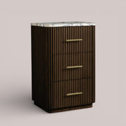 Favera Short Bath Cabinet — MOCHA / CALACATTA VIOLA