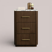 Favera Short Bath Cabinet — MOCHA / CALACATTA VIOLA