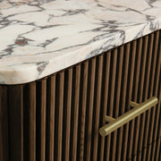Favera Short Bath Cabinet — MOCHA / CALACATTA VIOLA