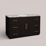 Favera Wide Single Vanity — EBONY / CALACATTA VIOLA