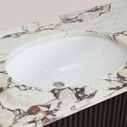 Favera Wide Single Vanity — EBONY / CALACATTA VIOLA