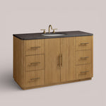 Favera Wide Single Vanity — HONEY / BLUESTONE