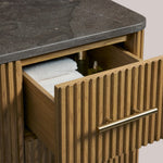 Favera Wide Single Vanity — HONEY / BLUESTONE