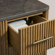 Favera Wide Single Vanity — HONEY / BLUESTONE