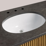Favera Wide Single Vanity — HONEY / BLUESTONE