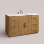 Favera Wide Single Vanity — HONEY / CARRARA