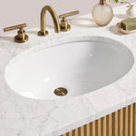 Favera Wide Single Vanity — HONEY / CARRARA