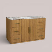 Favera Wide Single Vanity — HONEY / CALACATTA VIOLA